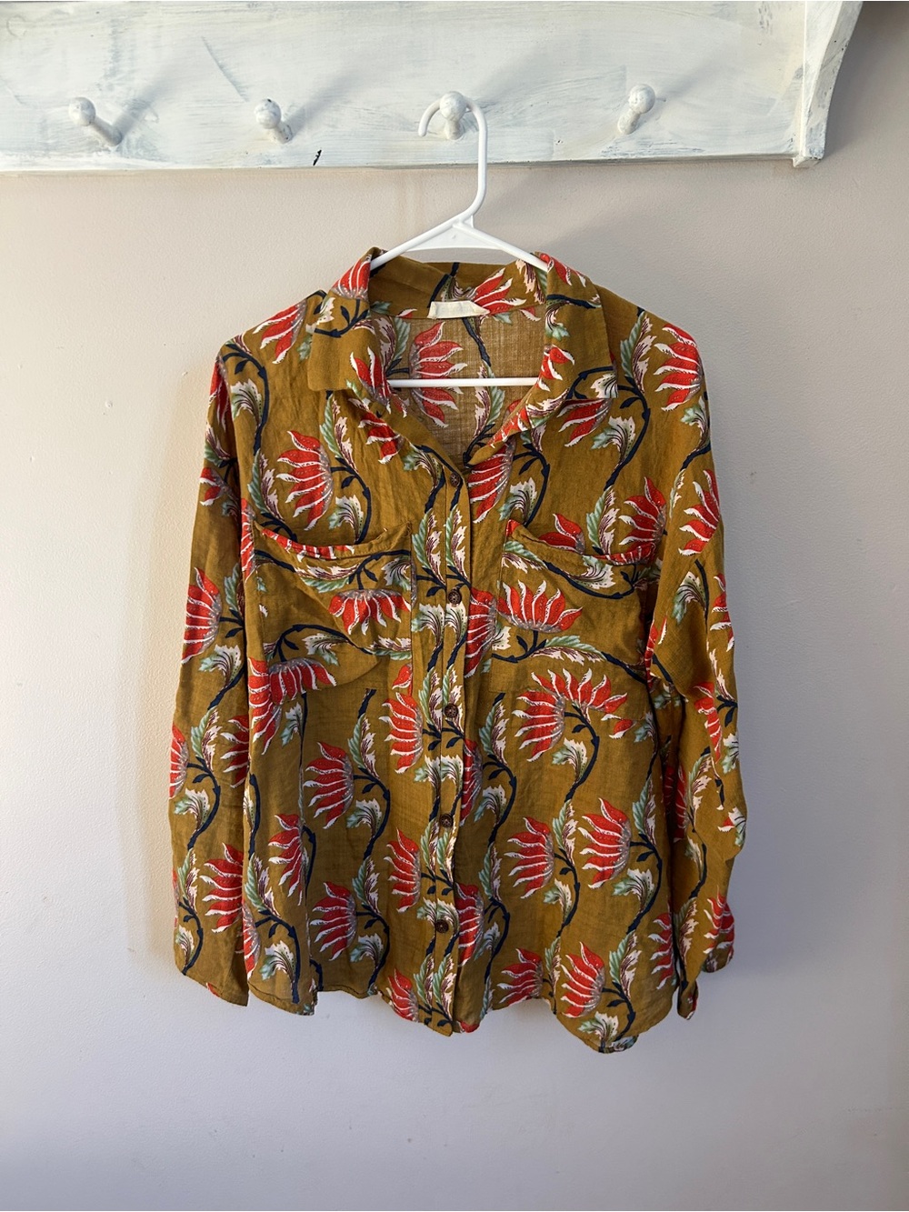 BUCKETLIST Floral Button-Front Shirt